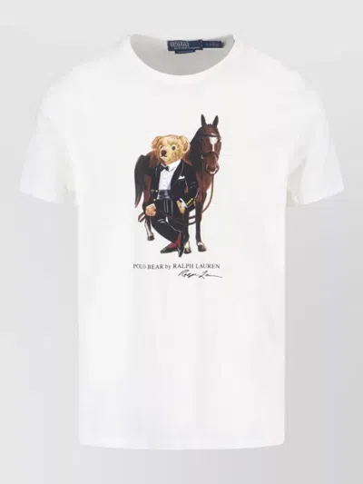 Polo Ralph Lauren Crew Neck T Shirt Short Sleeve Print In White