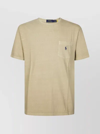 Polo Ralph Lauren Crew Neck T-shirt Short Sleeves In Neutral