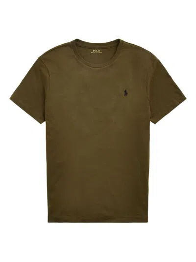 Polo Ralph Lauren Crew Neck T-shirt With Logo In Green