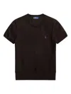 Polo Ralph Lauren Crew-neck Top With Short Sleeves In Black