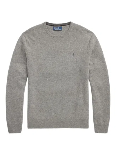 Polo Ralph Lauren Crew-neck Wool Sweater In Gray
