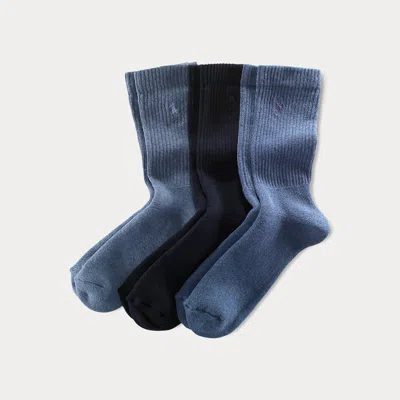 Polo Ralph Lauren Crew Sock 3-pack In Blue