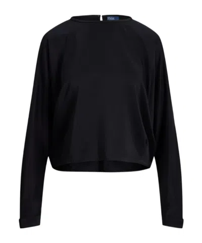 Polo Ralph Lauren Crew-neck Blouse In Black