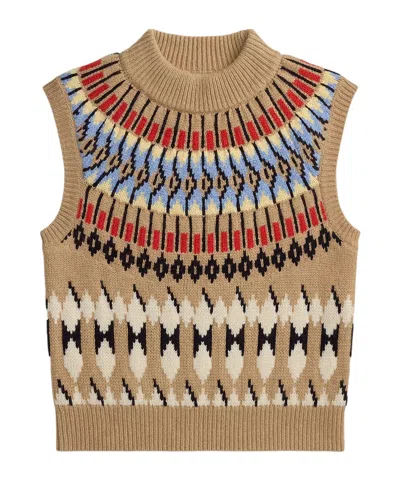 Polo Ralph Lauren Crew-neck Knit Vest In Neutral