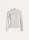 Polo Ralph Lauren Crewneck Long-sleeve Cashmere Sweater In Lux Cream