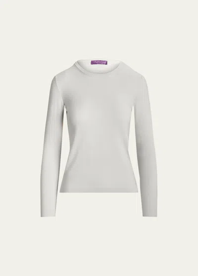 Polo Ralph Lauren Crewneck Long-sleeve Cashmere Sweater In Lux Cream
