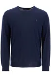 Polo Ralph Lauren Crewneck Pullover With Embroidered In Blue