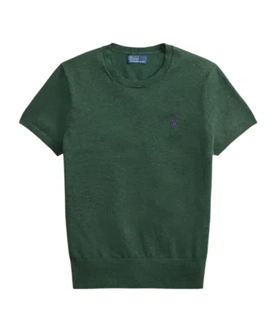 Polo Ralph Lauren Crew-neck Short-sleeve Knit Pullover In Green