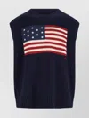 Polo Ralph Lauren Oversized Flag Motif Sleeveless Vest In Blue