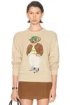 Polo Ralph Lauren Beige Cotton Polo Bear Jumper In Brown
