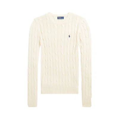Pre-owned Polo Ralph Lauren Crewneck Sweater 'cream' | Women's Size M