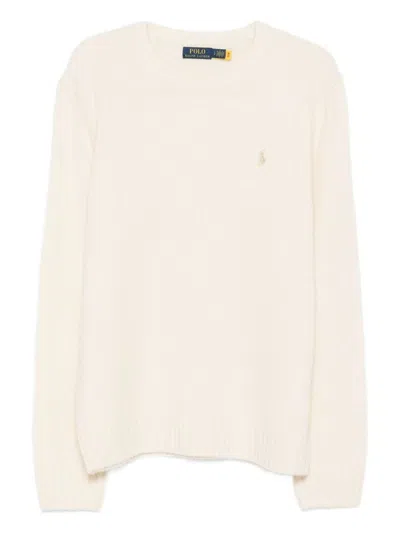 POLO RALPH LAUREN POLO RALPH LAUREN CREWNECK SWEATER IN SOFT CREAM ALPACA BLEND