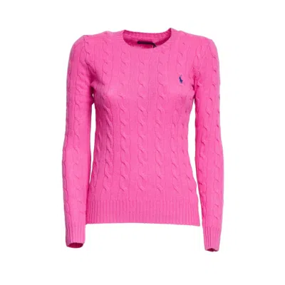Polo Ralph Lauren Crewneck Sweater In Wool And Cashmere In Pink