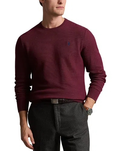 Polo Ralph Lauren Ralph Lauren Cable Knit Jumper Burgundy In Black