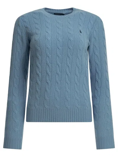 Polo Ralph Lauren Crew-neck Sweater With Logo In Blue
