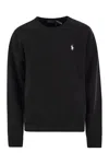 Polo Ralph Lauren Black Cotton Sweatshirt With Iconic Pony Logo