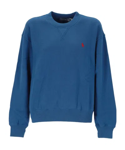 Polo Ralph Lauren Crew-neck Sweatshirt In Blue