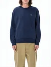 Polo Ralph Lauren Crewneck Sweatshirt In Deep Navy Blue With Embroidered Logo In Blue