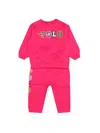 Polo Ralph Lauren Crewneck Sweatshirt+pants In Fuchsia