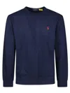 Polo Ralph Lauren Crewneck Sweatshirt With Embroidered Logo Detail In Blue