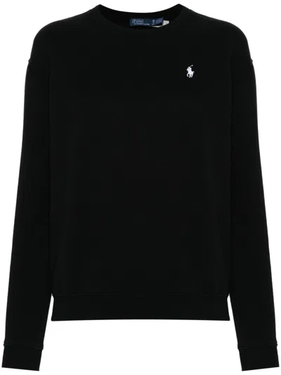 Polo Ralph Lauren Crewneck Sweatshirt With Logo In Black