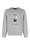 Polo Ralph Lauren Crewneck Sweatshirt With Logo Print In Gray