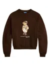 Polo Ralph Lauren Crewneck Sweatshirt With Print  In Brown