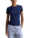 Polo Ralph Lauren Stretch Cotton T-shirt In Blue