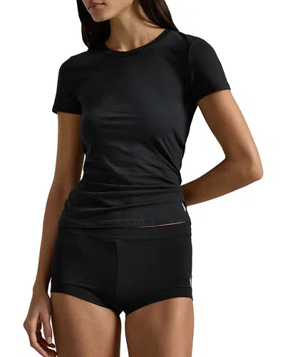 Polo Ralph Lauren Stretch Cotton T-shirt In Black