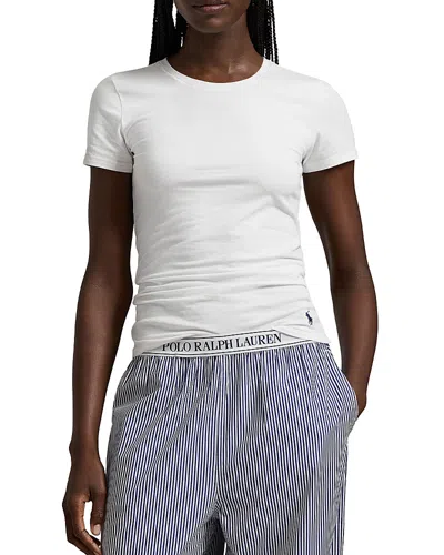 Polo Ralph Lauren Stretch Cotton T-shirt In White
