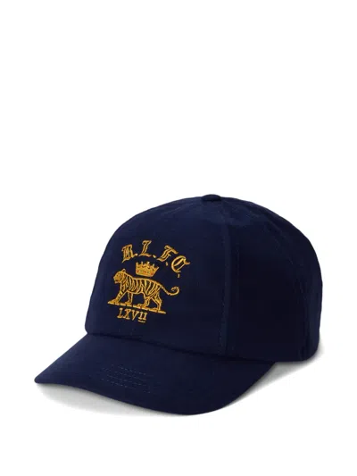Polo Ralph Lauren Cricket Embroidery Cap Hat In Blue