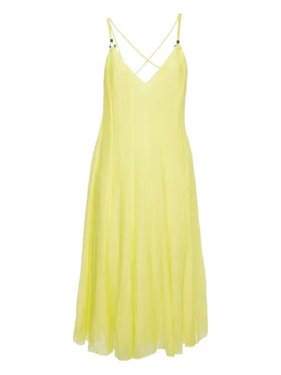 Pre-owned Polo Ralph Lauren Criss-cross Straps Midi Dress