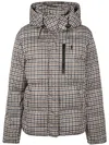 Polo Ralph Lauren Insulated Checkered Hooded Jacket In Brown