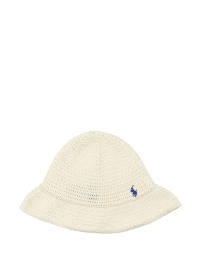 Polo Ralph Lauren Kids' Crocheted Bucket Hat In Neutral