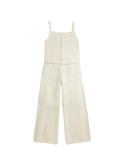 Polo Ralph Lauren Kids' Crocheted Cotton Trousers Set In Neutral
