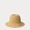 Polo Ralph Lauren Crocheted Raffia Sun Hat In Natural
