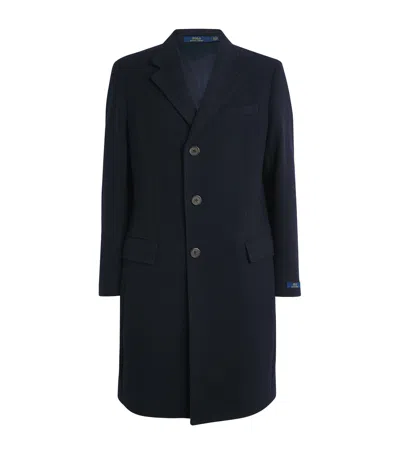 Polo Ralph Lauren Crombie Overcoat In Blue