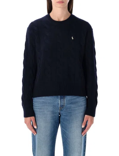 POLO RALPH LAUREN CROP KNIT CABLE SWEATER
