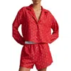 Polo Ralph Lauren Crop Short Pajamas In Red