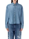 Polo Ralph Lauren Cropped Boxy Chambray Denim Shirt