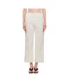 Polo Ralph Lauren Flared Cropped Trousers In White