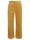 Polo Ralph Lauren Corduroy Wide-leg Cropped Trousers In Brown
