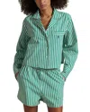 Polo Ralph Lauren Crop Cotton Poplin Short Pajamas In Vine Green