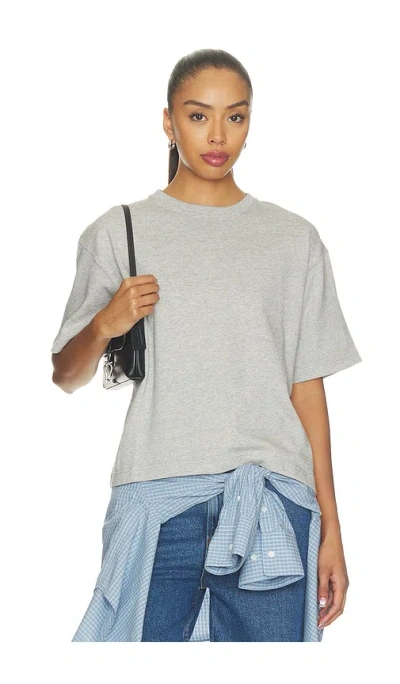 Polo Ralph Lauren Cropped Short Sleeve T-shirt In Gray