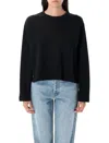Polo Ralph Lauren Cropped Shrunken Fit Jersey Long-sleeve T-shirt In Black