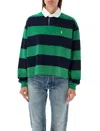 POLO RALPH LAUREN POLO RALPH LAUREN CROPPED STRIPED RUGBY SHIRT