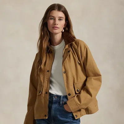 Polo Ralph Lauren Cropped Utility Jacket In Berkshire Tan