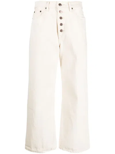 Polo Ralph Lauren Cropped Wide-leg Trousers In Nude
