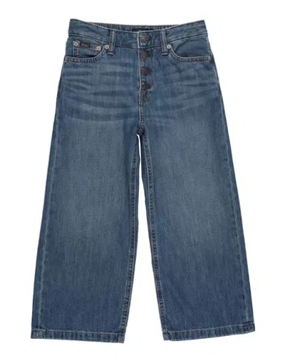 Polo Ralph Lauren Babies'  Cropped Wide-leg Jean Toddler Girl Jeans Blue Size 5 Cotton
