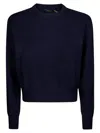 Polo Ralph Lauren Dropped Shoulder Wool Sweater Clothing In Blue